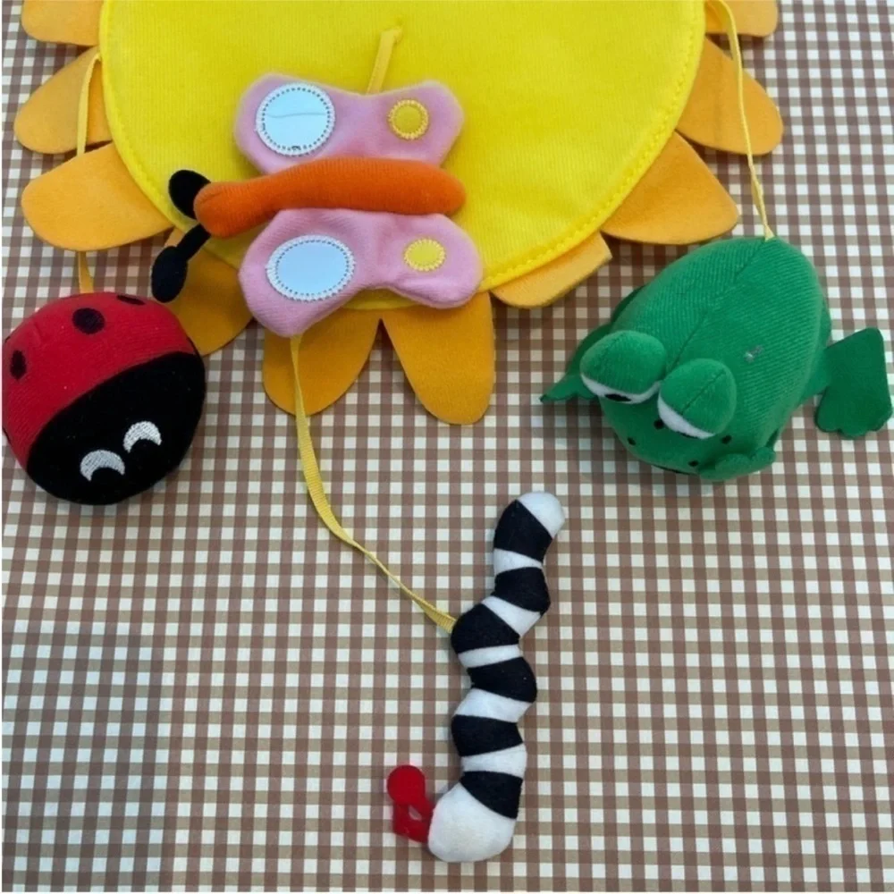 Tummy‎ time mirror/Lamaze puppy squeaker/ IKEA colorful mobile